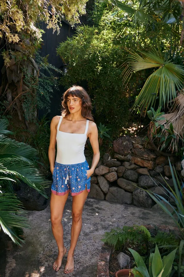 Women Natalie Martin Bottoms Tash Short Pinwheel Denim