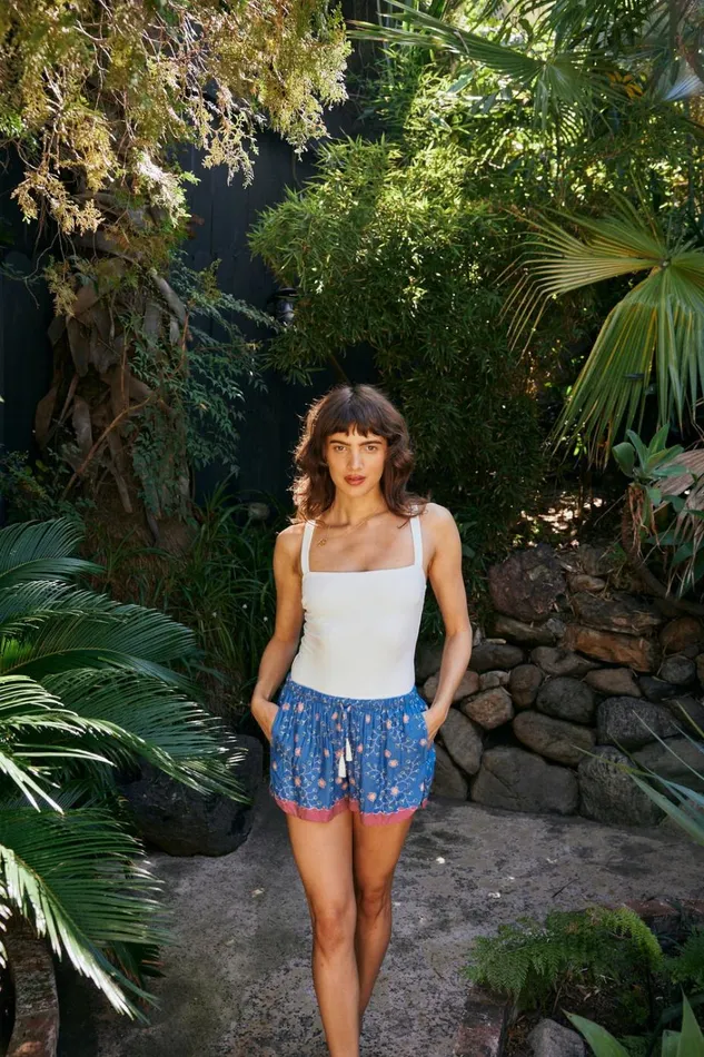Women Natalie Martin Bottoms Tash Short Pinwheel Denim