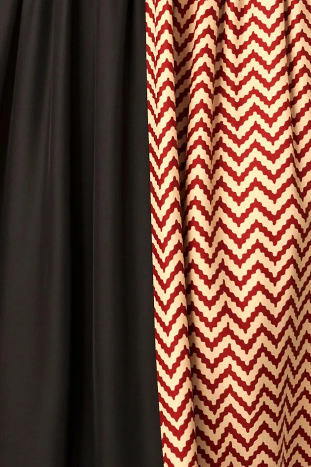 Women Natalie Martin CoverUps Diane Long Robe Block Zigzag Noire