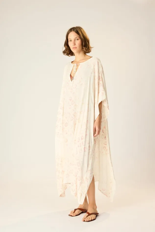 Women Natalie Martin CoverUps Paulina Caftan Spanish Tile Sunrise