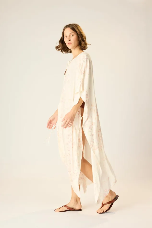 Women Natalie Martin CoverUps Paulina Caftan Spanish Tile Sunrise