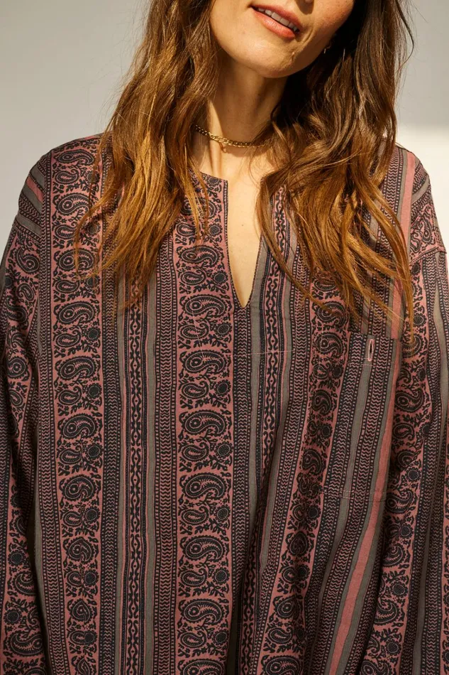 Women Natalie Martin CoverUps Ryan Shirt Unisex Paisley Stripe Heather Women Natalie Martin CoverUps Ryan Shirt Unisex Paisley Stripe Heather