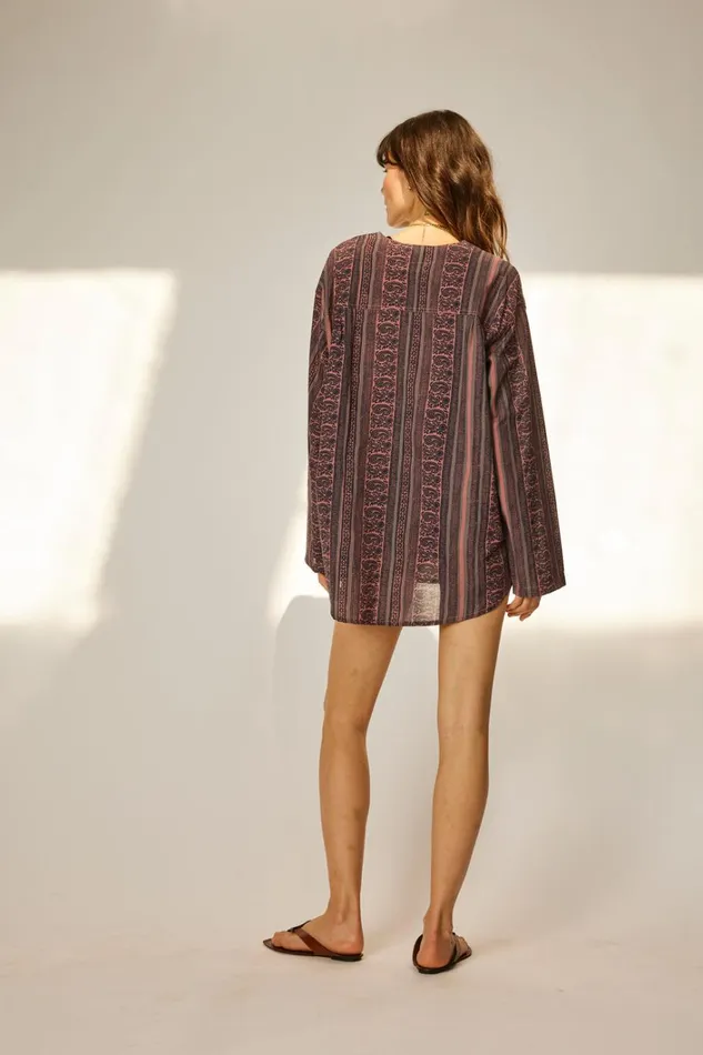 Women Natalie Martin CoverUps Ryan Shirt Unisex Paisley Stripe Heather Women Natalie Martin CoverUps Ryan Shirt Unisex Paisley Stripe Heather