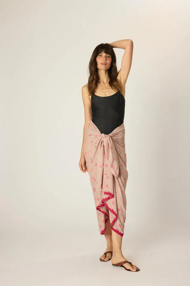 Women Natalie Martin CoverUps Sarong Pinwheel Mink