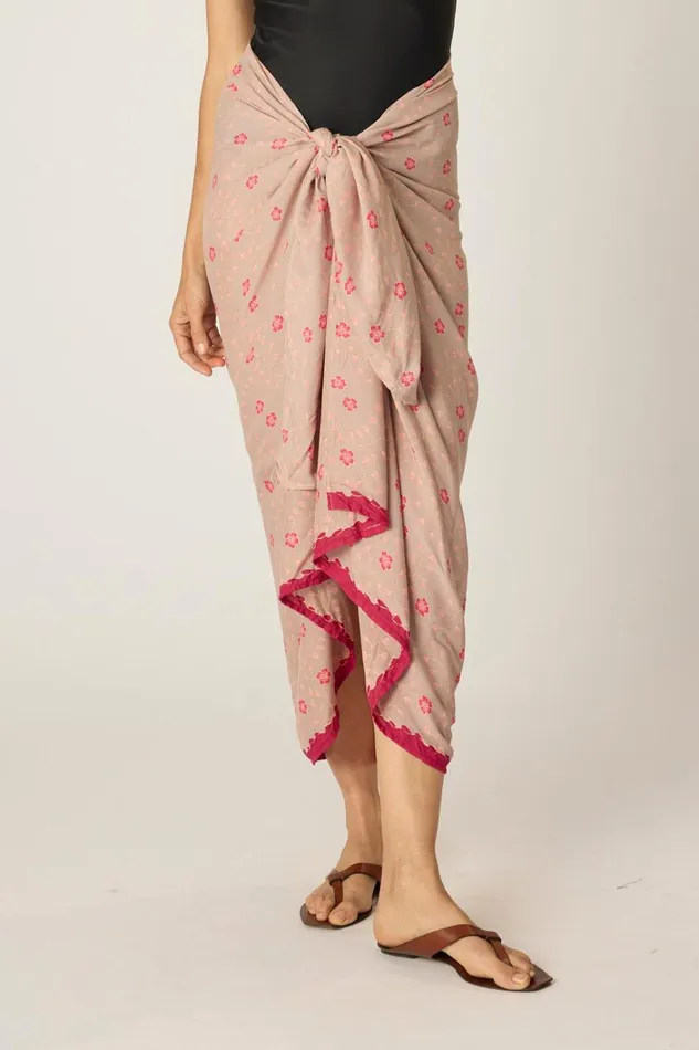 Women Natalie Martin CoverUps Sarong Pinwheel Mink