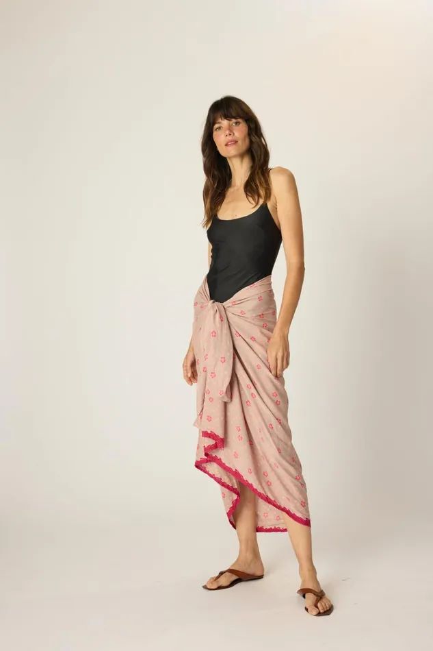 Women Natalie Martin CoverUps Sarong Pinwheel Mink