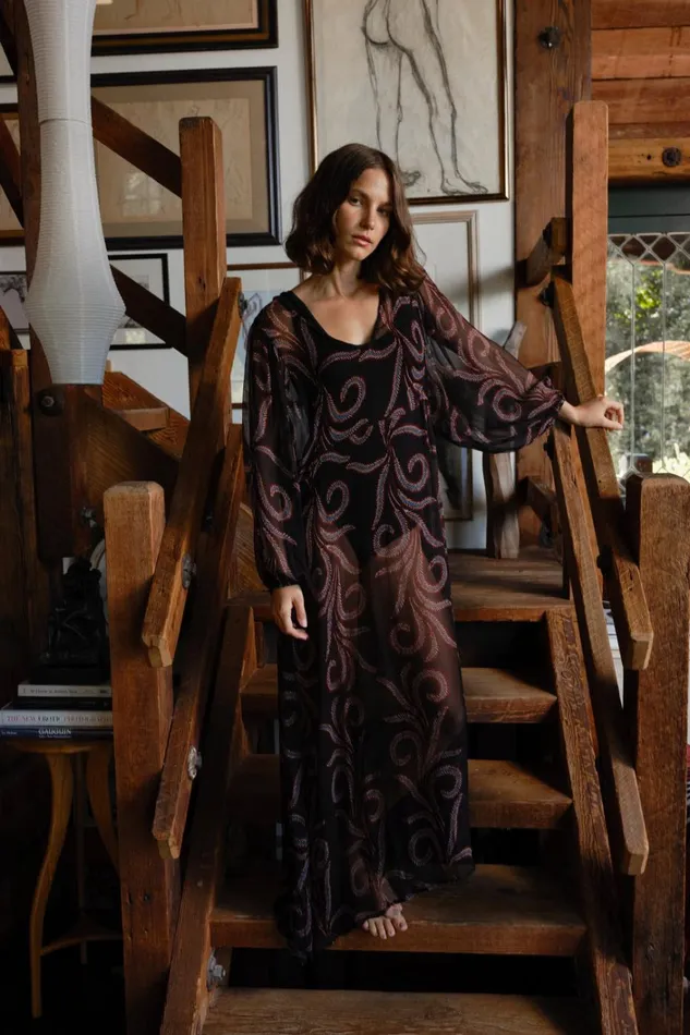 Women Natalie Martin Dresses Alice Dress Feather Chiffon
