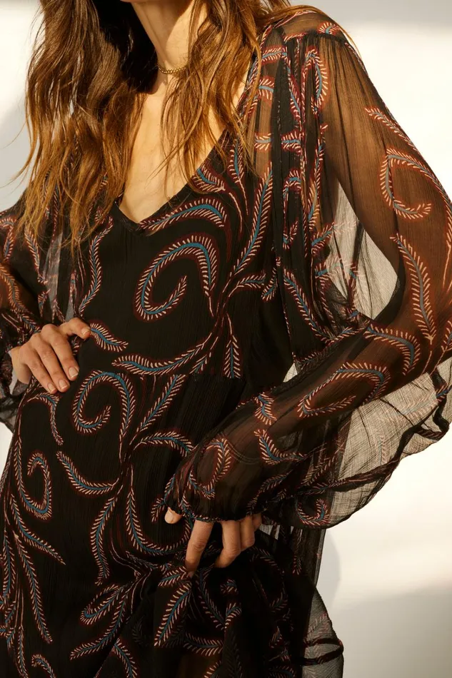 Women Natalie Martin Dresses Alice Dress Feather Chiffon