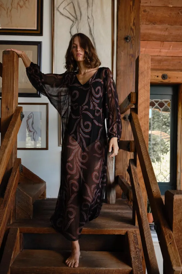 Women Natalie Martin Dresses Alice Dress Feather Chiffon