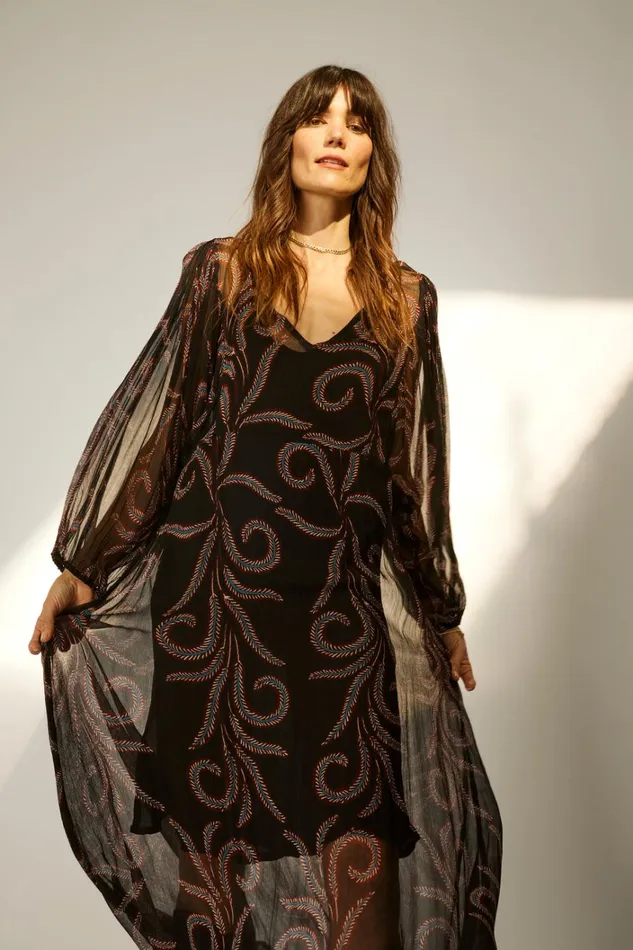 Women Natalie Martin Dresses Alice Dress Feather Chiffon