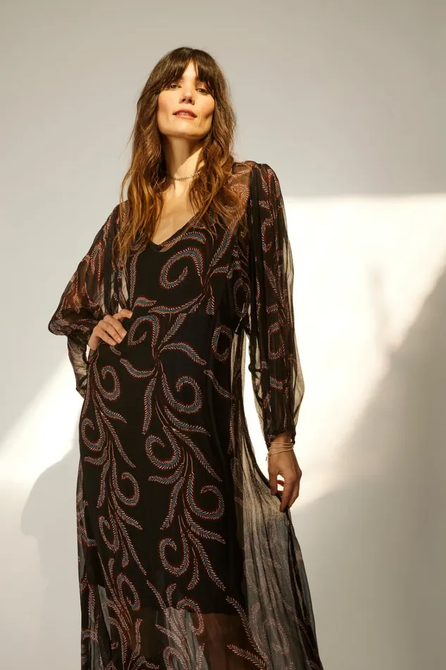 Women Natalie Martin Dresses Alice Dress Feather Chiffon