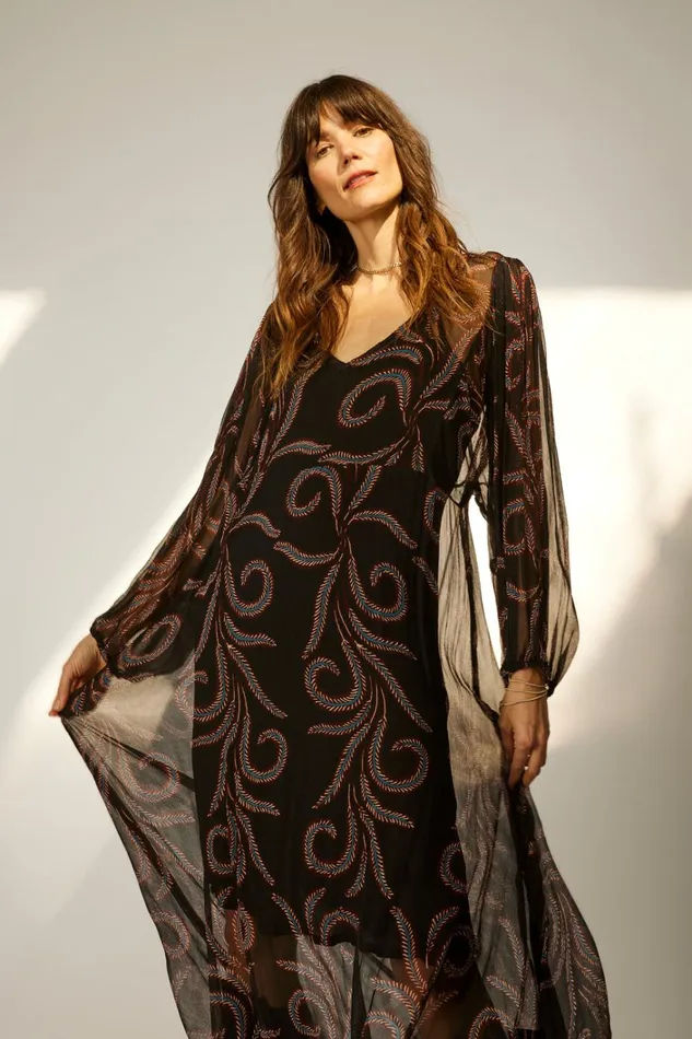 Women Natalie Martin Dresses Alice Dress Feather Chiffon