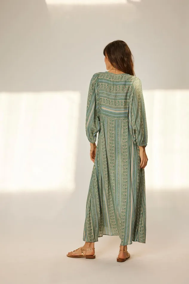 Women Natalie Martin Dresses Alice Dress Paisley Stripe Pool