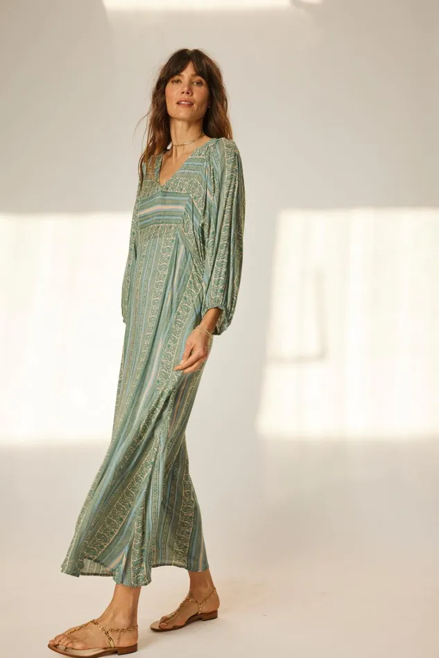Women Natalie Martin Dresses Alice Dress Paisley Stripe Pool