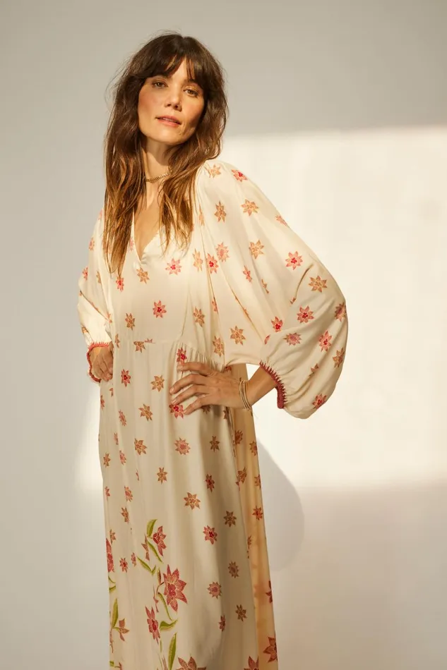 Women Natalie Martin Dresses Alice Dress Starflower Cream
