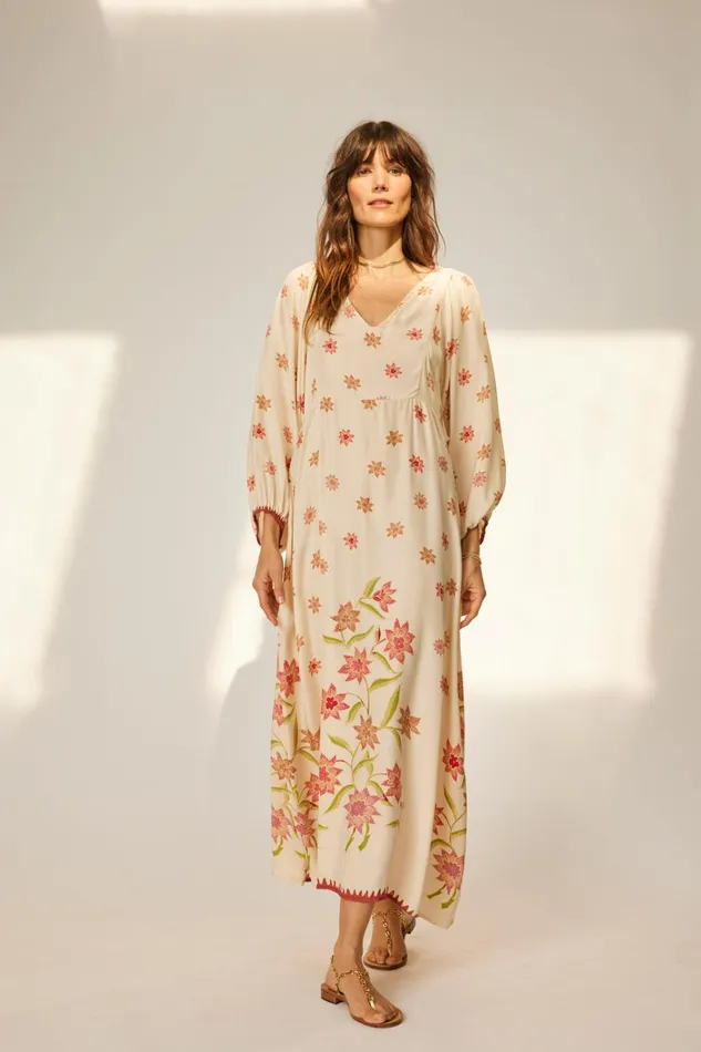Women Natalie Martin Dresses Alice Dress Starflower Cream