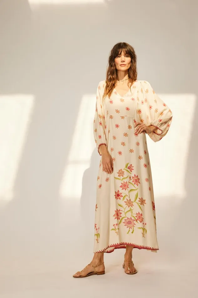 Women Natalie Martin Dresses Alice Dress Starflower Cream