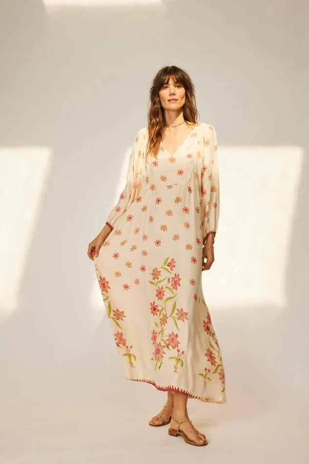 Women Natalie Martin Dresses Alice Dress Starflower Cream