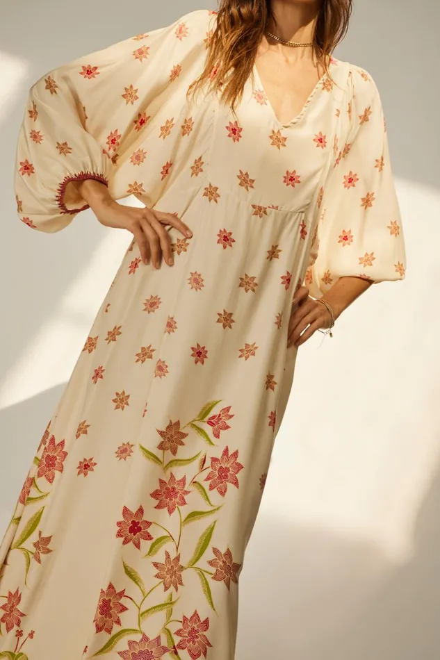 Women Natalie Martin Dresses Alice Dress Starflower Cream