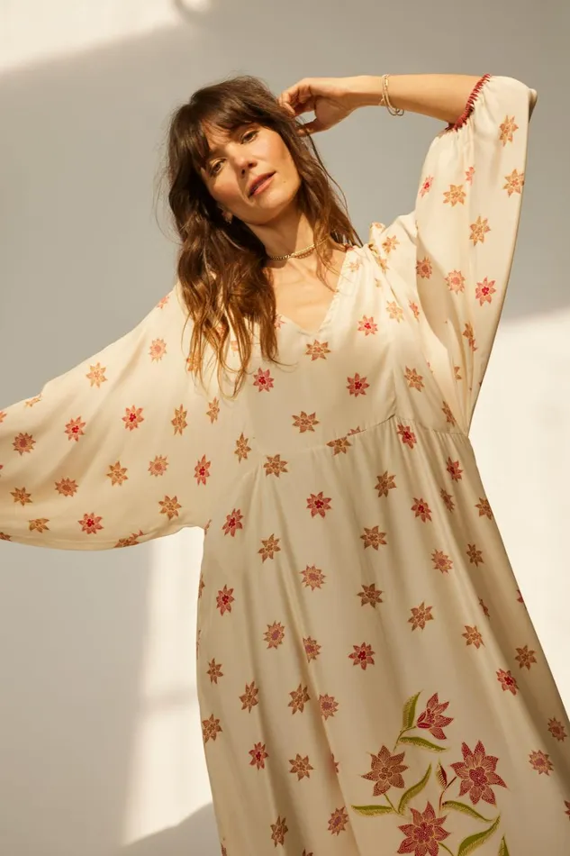Women Natalie Martin Dresses Alice Dress Starflower Cream