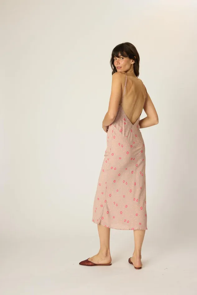 Women Natalie Martin Dresses Eve Slip Dress Pinwheel Mink