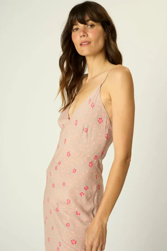 Women Natalie Martin Dresses Eve Slip Dress Pinwheel Mink