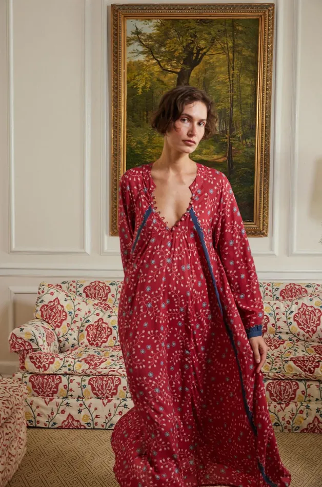 Women Natalie Martin Dresses Fiore Maxi Pinwheel Barn Red