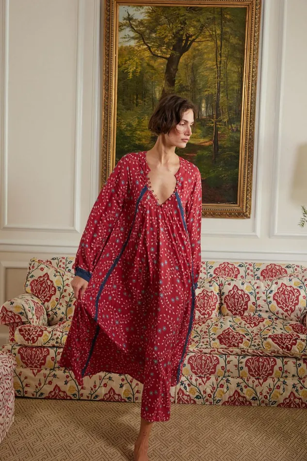 Women Natalie Martin Dresses Fiore Maxi Pinwheel Barn Red