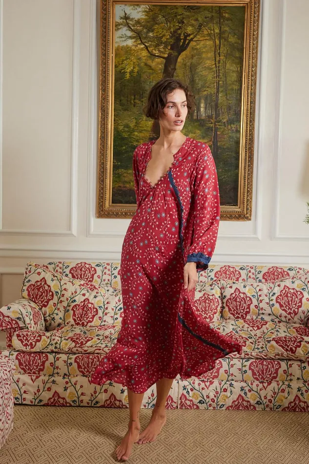 Women Natalie Martin Dresses Fiore Maxi Pinwheel Barn Red
