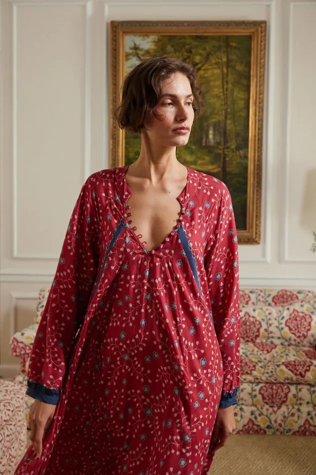 Women Natalie Martin Dresses Fiore Maxi Pinwheel Barn Red