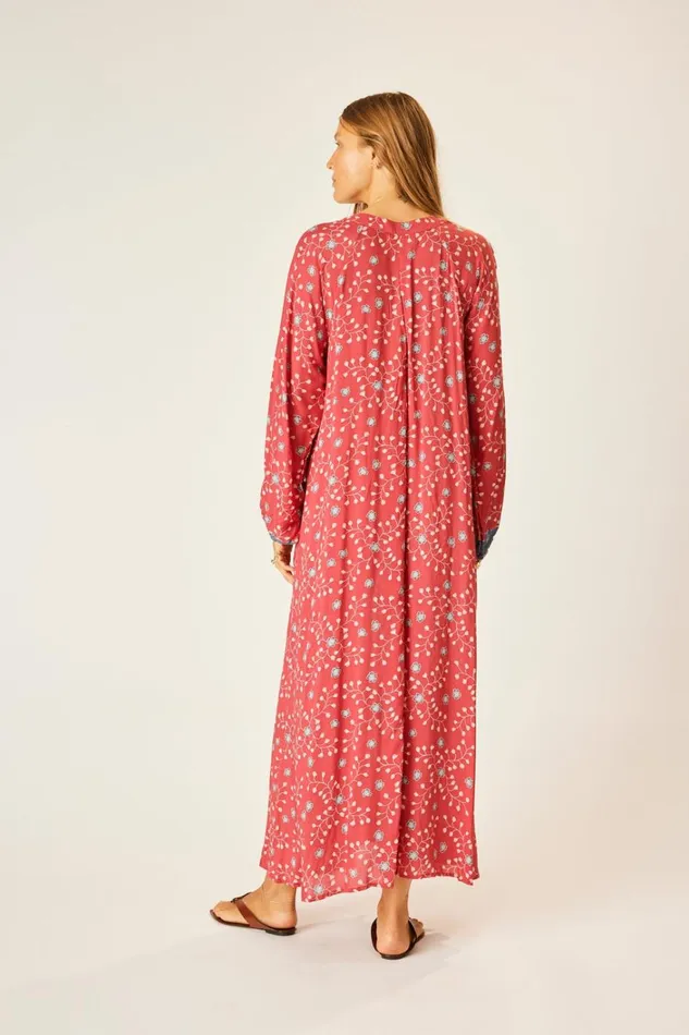 Women Natalie Martin Dresses Fiore Maxi Pinwheel Barn Red
