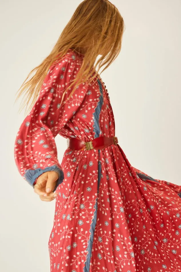 Women Natalie Martin Dresses Fiore Maxi Pinwheel Barn Red