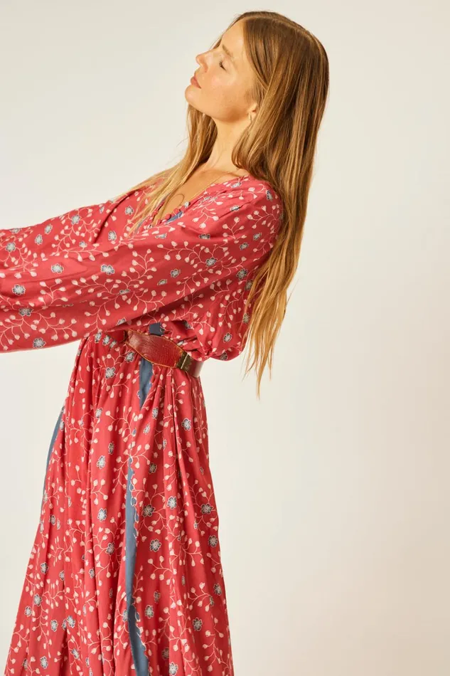 Women Natalie Martin Dresses Fiore Maxi Pinwheel Barn Red