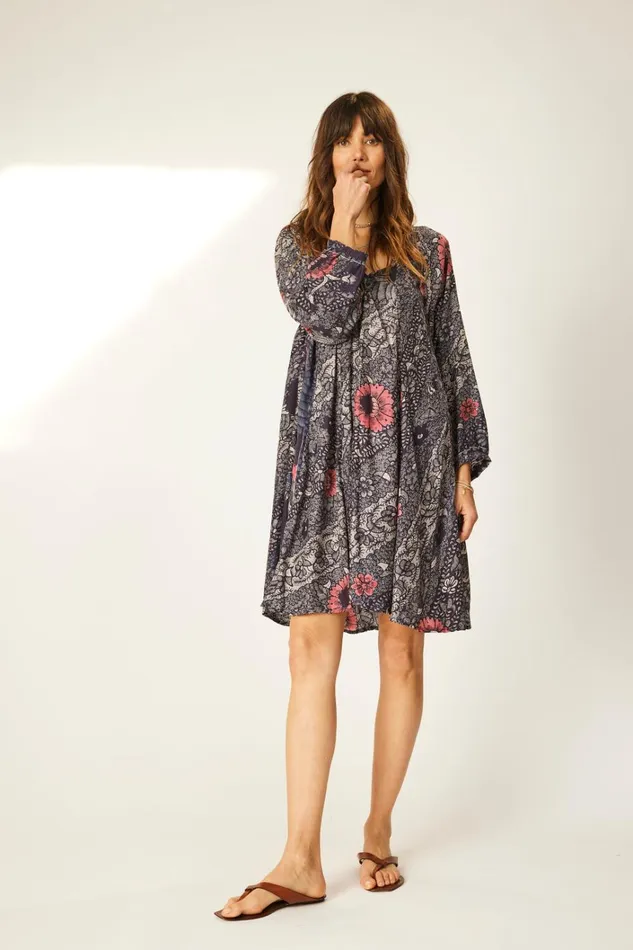 Women Natalie Martin Dresses Fiore Short Dress Peacock Ink