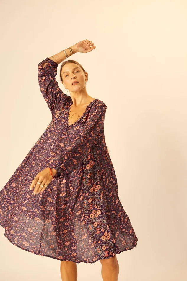 Women Natalie Martin Dresses Fiore Short Dress Petite Fleur Aubergine