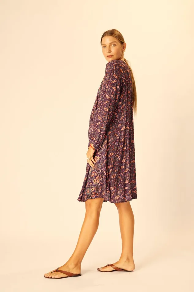 Women Natalie Martin Dresses Fiore Short Dress Petite Fleur Aubergine