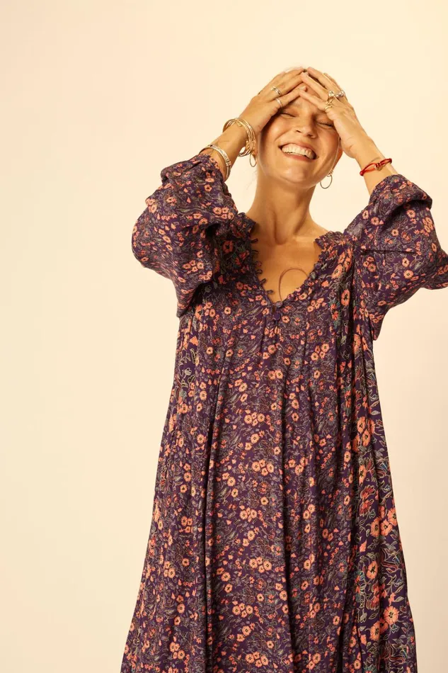 Women Natalie Martin Dresses Fiore Short Dress Petite Fleur Aubergine