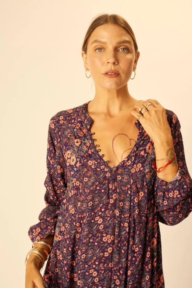 Women Natalie Martin Dresses Fiore Short Dress Petite Fleur Aubergine