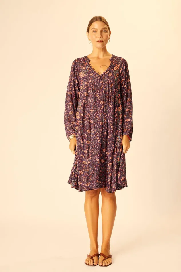 Women Natalie Martin Dresses Fiore Short Dress Petite Fleur Aubergine