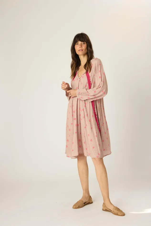 Women Natalie Martin Dresses Fiore Short Dress Pinwheel Mink