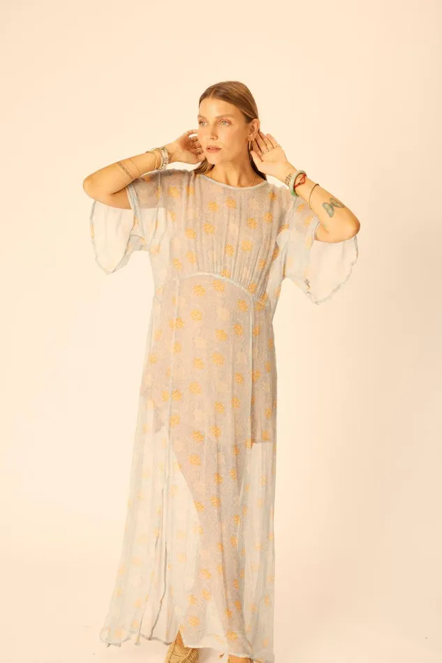 Women Natalie Martin Dresses Lily Dress Snowflake Tangerine