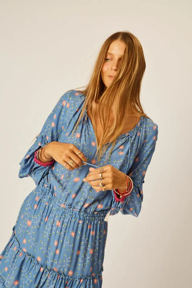 Women Natalie Martin Dresses Maggie Dress Pinwheel Denim