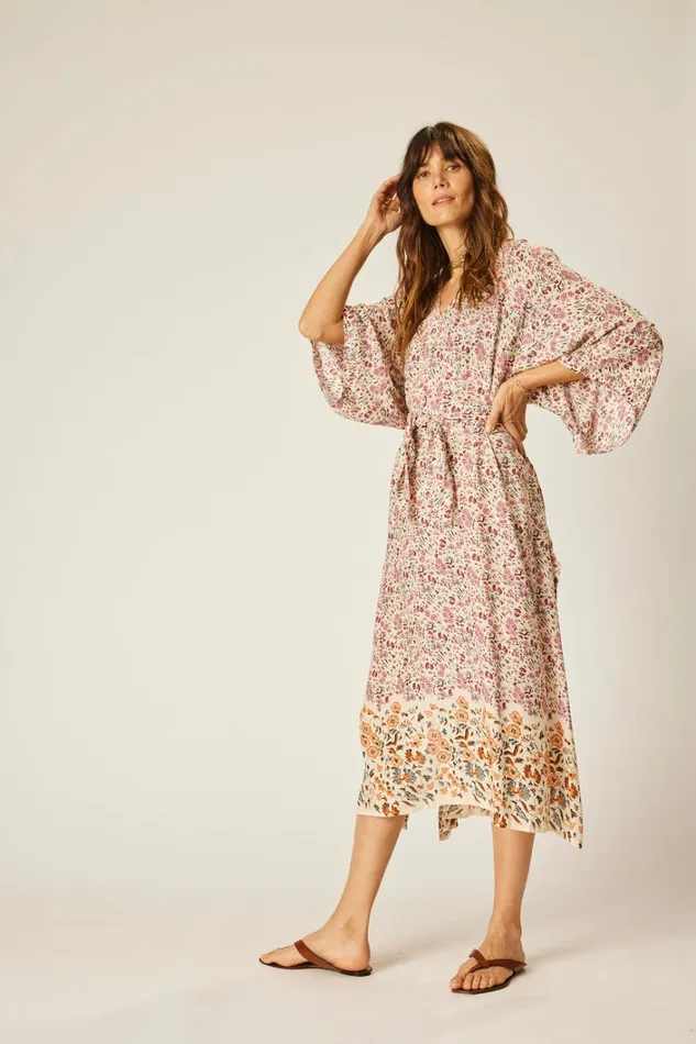 Women Natalie Martin Dresses Marin Dress With Sash Petite Fleur Rose