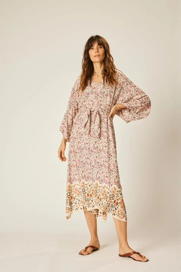 Women Natalie Martin Dresses Marin Dress With Sash Petite Fleur Rose