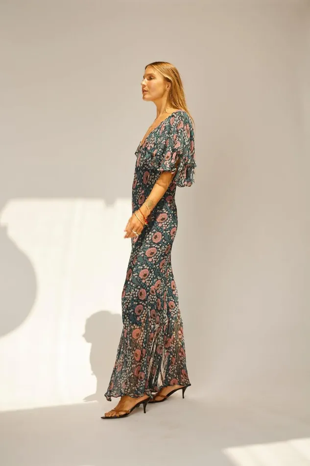 Women Natalie Martin Dresses Ramya Dress Vintage Flowers Indigo
