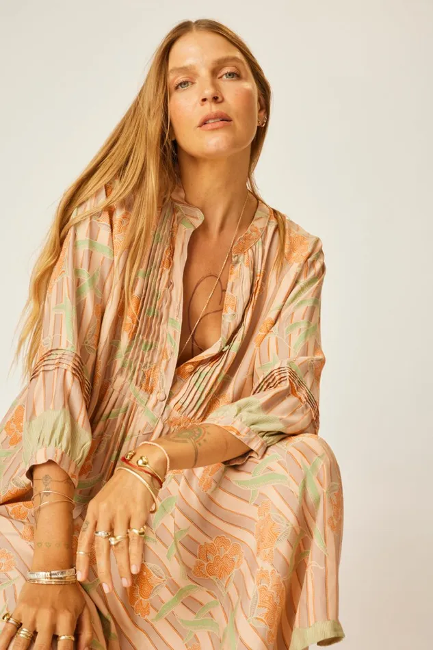Women Natalie Martin Dresses Sammie Maxi Chamomile Apricot