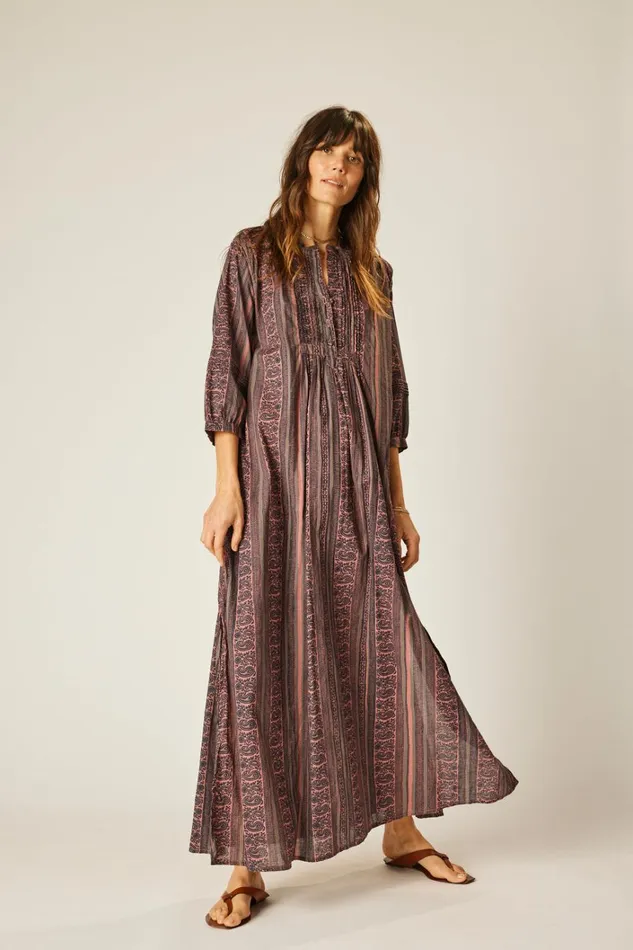 Women Natalie Martin Dresses Sammie Maxi Paisley Stripe Heather