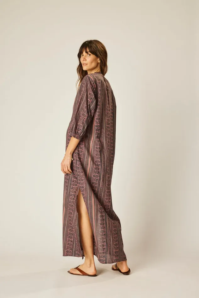Women Natalie Martin Dresses Sammie Maxi Paisley Stripe Heather