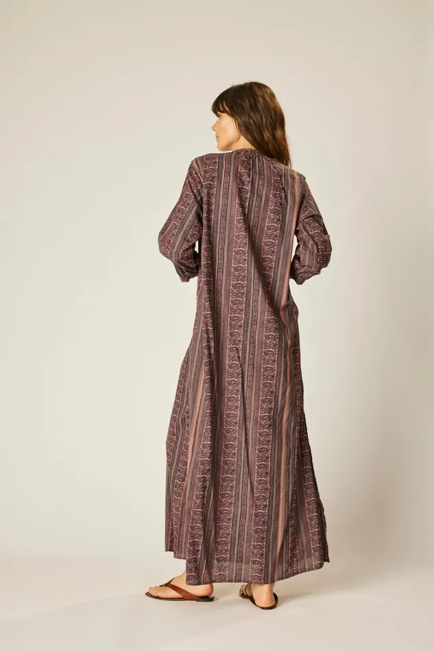 Women Natalie Martin Dresses Sammie Maxi Paisley Stripe Heather