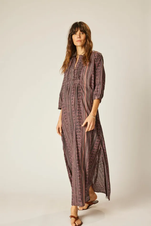 Women Natalie Martin Dresses Sammie Maxi Paisley Stripe Heather